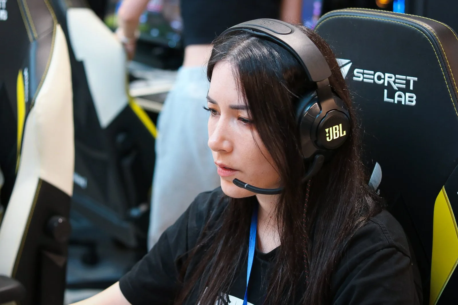 Joueuse concentrée pendant un match HERLAN