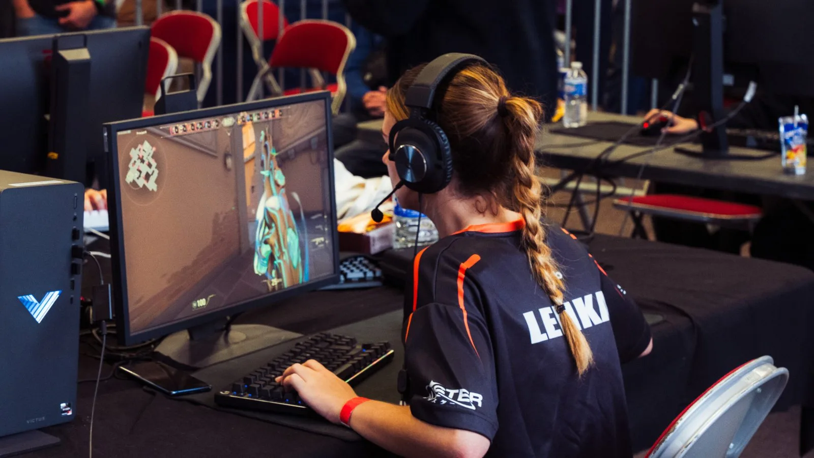 Poste de jeu pendant la finale